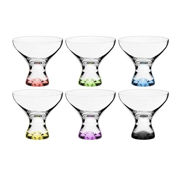 Jogo De Taças Cristal Sobremesa 330ml 6 Un Vega Colorido