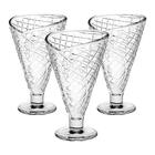 Jogo De Taças De Sobremesa De Vidro Para Sorvete 150ml 3 Peça