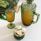 Jogo De Taças De Vidro 320ml Leaves - Bon Gourmet - Verde