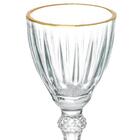 Jogo De Taças De Vidro Dominic Fio De Ouro De Água E Licor 12