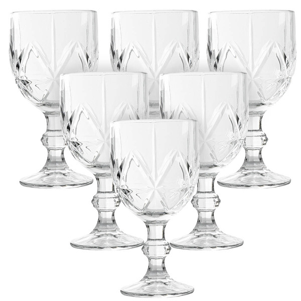 Jogo De Taças De Vidro Transparente Estrela 300ml 4929