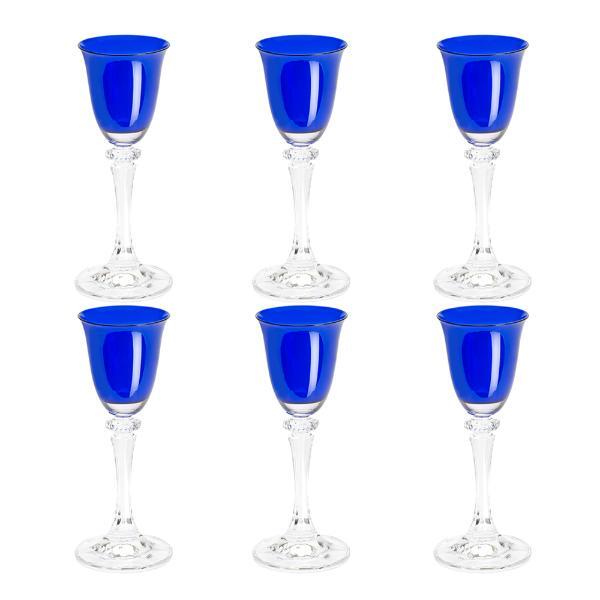 Jogo De Taças Licor Em Cristal Bohemia Kleopatra 6 Peças 50ml