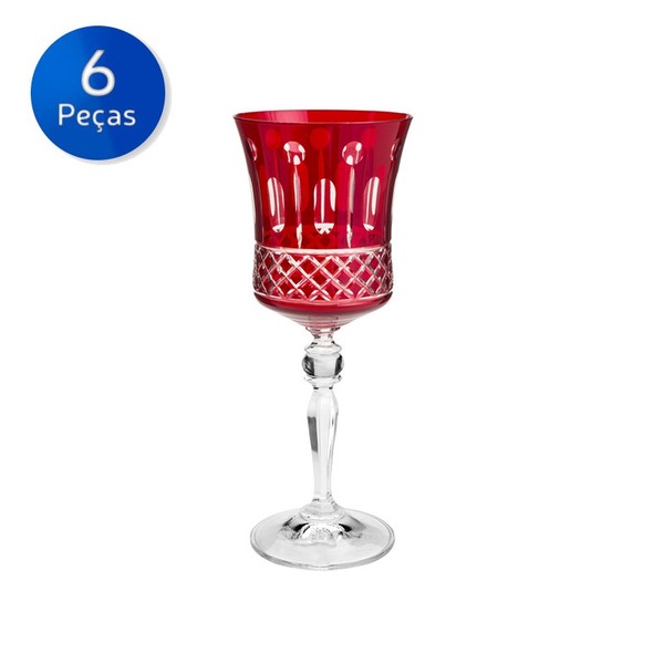 Jogo De Taças Para Água 6 Peças 300ml Grace - Bohemia - Trans