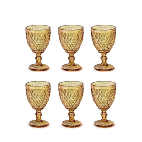 Jogo De Taças Para Água 6 Peças Decorativas