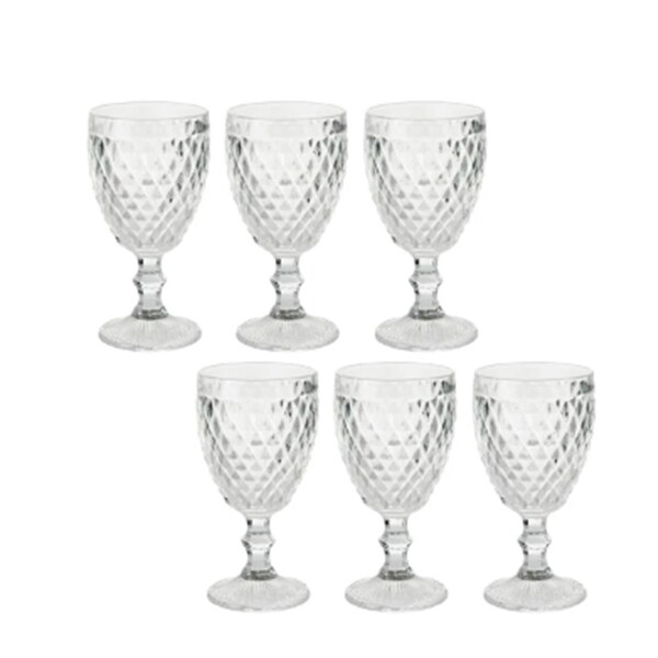 Jogo De Taças Para Água Verre Incolor 6 Peças Mimo Style