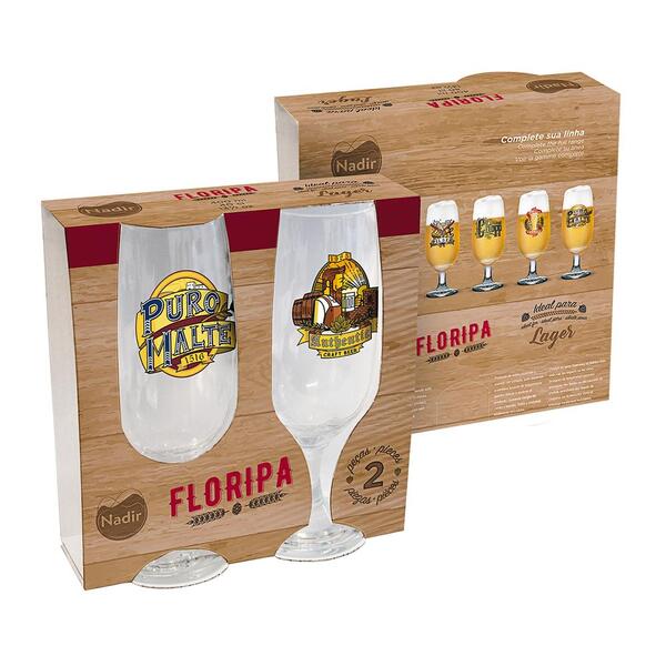 Jogo De Taças Para Cerveja Da Nadir, 2 Peças, 300ml, Vidro