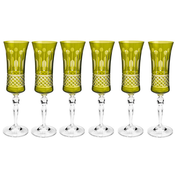 Jogo De Taças Para Champagne 6 Peças 190ml Grace Saphire - Bo