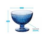 Jogo De Taças Para Sobremesa Athena De Vidro 3 Unidades Azul