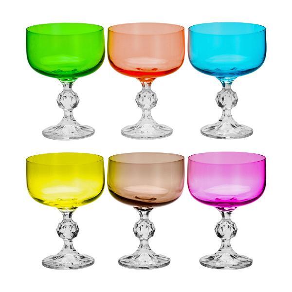 Jogo De Taças Para Sobremesa Em Cristal Bohemia Klaudie 6 Peç