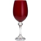Jogo De Taças Para Vinho Em Cristal Bohemia Elisa Rubi 450ml