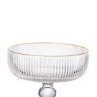 Jogo De Taças Sobremesa Em Vidro Com Borda Dourada L'hermitag