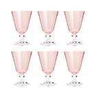 Jogo De Taças Vinho Em Cristal Bohemia Bella Rose 6 Peças 350