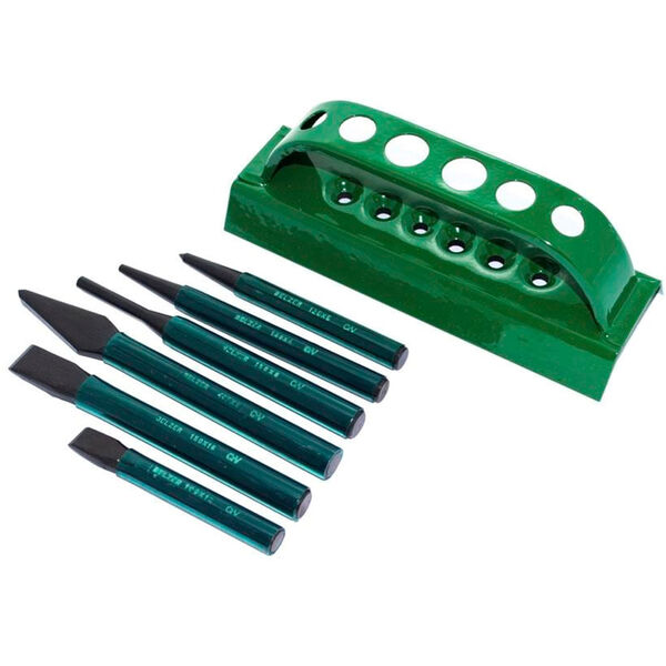 Jogo De Talhadeira  Punção E Saca-pino Belzer 6 Peças 207401b