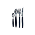 Jogo De Talhere Faqueiro Aço Inox Com Gaveteiro 24 Peças Preto