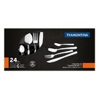 Jogo De Talheres 24 Peças Tramontina Búzios 23799071 Inox