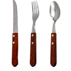 Jogo De Talheres 36 Peças Garfo Faca Colher Inox Com Cabo De