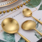 Jogo De Talheres 4 Peças Conjunto Luxo Dourado Colher Garfo F