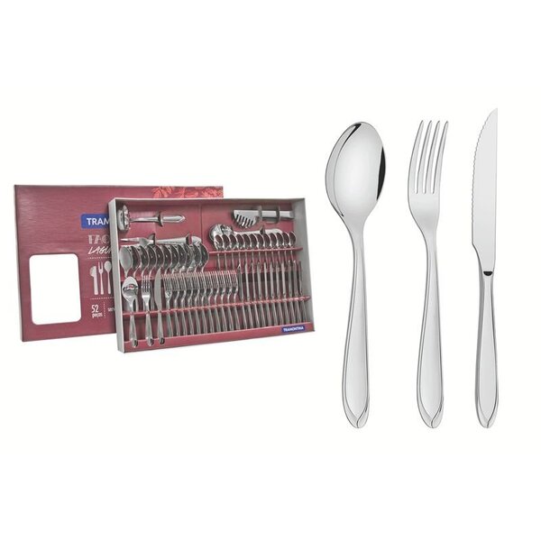 Jogo De Talheres 52 Peças Tramontina Laguna 66906683 Inox