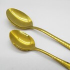 Jogo De Talheres 8 Peças Conjunto Luxo Dourado Colher Garfo F