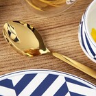 Jogo De Talheres 8 Peças Jantar Luxo Conjunto Dourado Colher