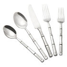 Jogo De Talheres Aço Inox Bambu Premium Prateado - 5 Peças