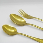 Jogo De Talheres Conjunto 4 Peças Luxo Dourado Jantar Cozinha