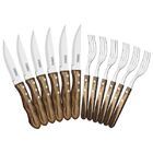 Jogo De Talheres E Faca 12pc Para Churrasco Tramontina Jumbo