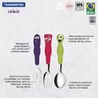 Jogo De Talheres Infantil Tramontina Lirous Colorido 03 Peças
