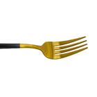 Jogo De Talheres Inox 16 Peças Lady  Preto E Dourado - Casamb