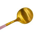 Jogo De Talheres Inox 16 Peças Lady  Rosa E Dourado - Casambi