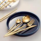 Jogo De Talheres Inox 16 Peças Lady Dourado - Casambiente Faq