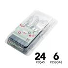 Jogo De Talheres Inox 24 Peças Faqueiro Martinazzo Preto Garf