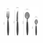 Jogo De Talheres Inox Caprese 25 Peças Preto