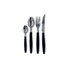 Jogo De Talheres Inox Caprese 25 Peças Preto