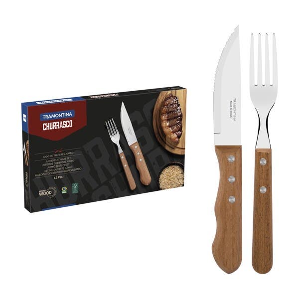 Jogo de Talheres Jumbo Aço Inox 40x270cm Dynamic Tramontina 12