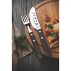 Jogo De Talheres Para Pizza Tramontina Em Aço Inox Com Cabo C