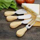 Jogo De Talheres Para Queijo Em Aço Inox Com Cabo De Madeira