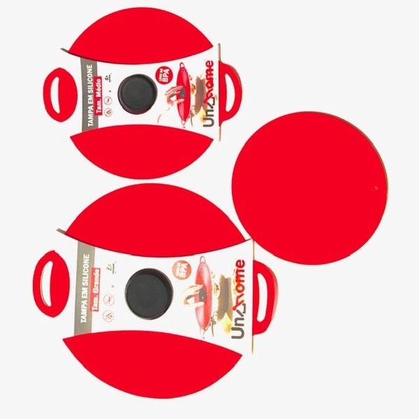 Jogo De Tampa Em Silicones Com Descanso De Panela Unyhome.