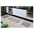 Jogo De Tapete Cozinha 3 Peças Pratik Chevron Oasis