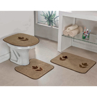 Jogo De Tapete De Banheiro 3 Peças Antiderrapante Tulipa Marr