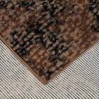 Jogo De Tapete Jacquard Solaris Marrom Antiderrapante 3 Peças