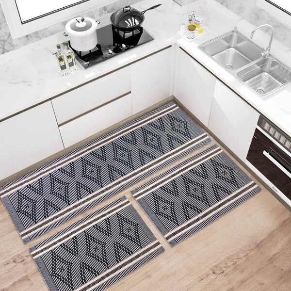 Jogo De Tapete Marivic Talhado 03 Peças - Cores Sortidas