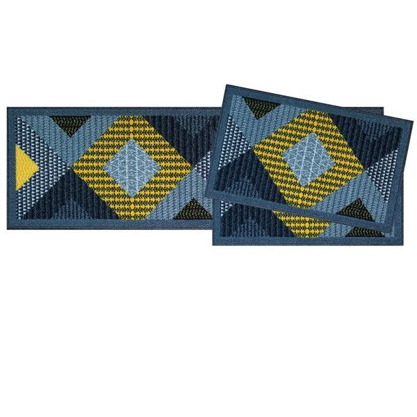 Jogo De Tapete Para Pia Uzoo 3pçs Patchwork 110x36/60x36cm 30