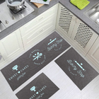 Jogo De Tapetes Cozinha Algodão Kitchen 3 Peças - Antiderrapa