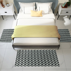 Jogo De Tapetes De Cozinha Atena 3 Peças Preto