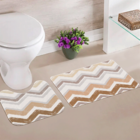 Jogo De Tapetes Para Banheiro 2 Peças Chevron Único