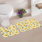 Jogo De Tapetes Para Banheiro 2 Peças Floral Único