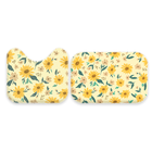 Jogo De Tapetes Para Banheiro 2 Peças Floral Único