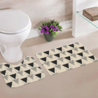 Jogo De Tapetes Para Banheiro 2 Peças Triângulos  Único