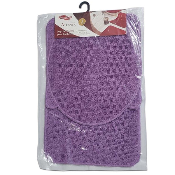 Jogo De Tapetes Para Banheiro Atlanta 3 Peças
